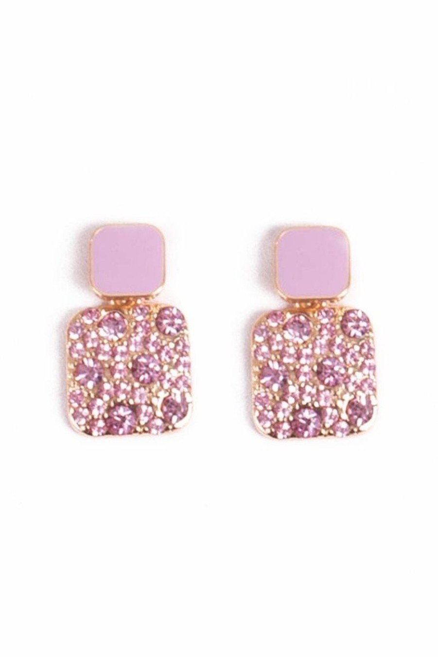 Accessories MILADYS | Glitter Stud Earrings Blush Pink