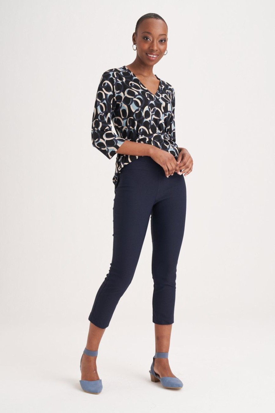 Clothing MILADYS | Slimleg Bengaline Drop Navy