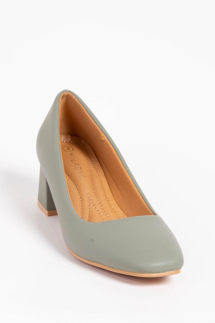 Shoes MILADYS | Block Heel Court Sage