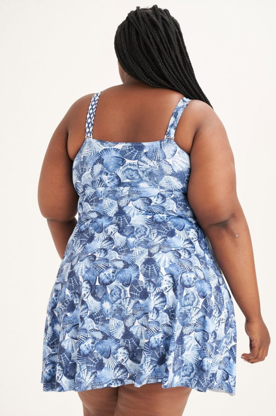 Clothing MILADYS | Wonderfit Floral Swimdress Blue Fish