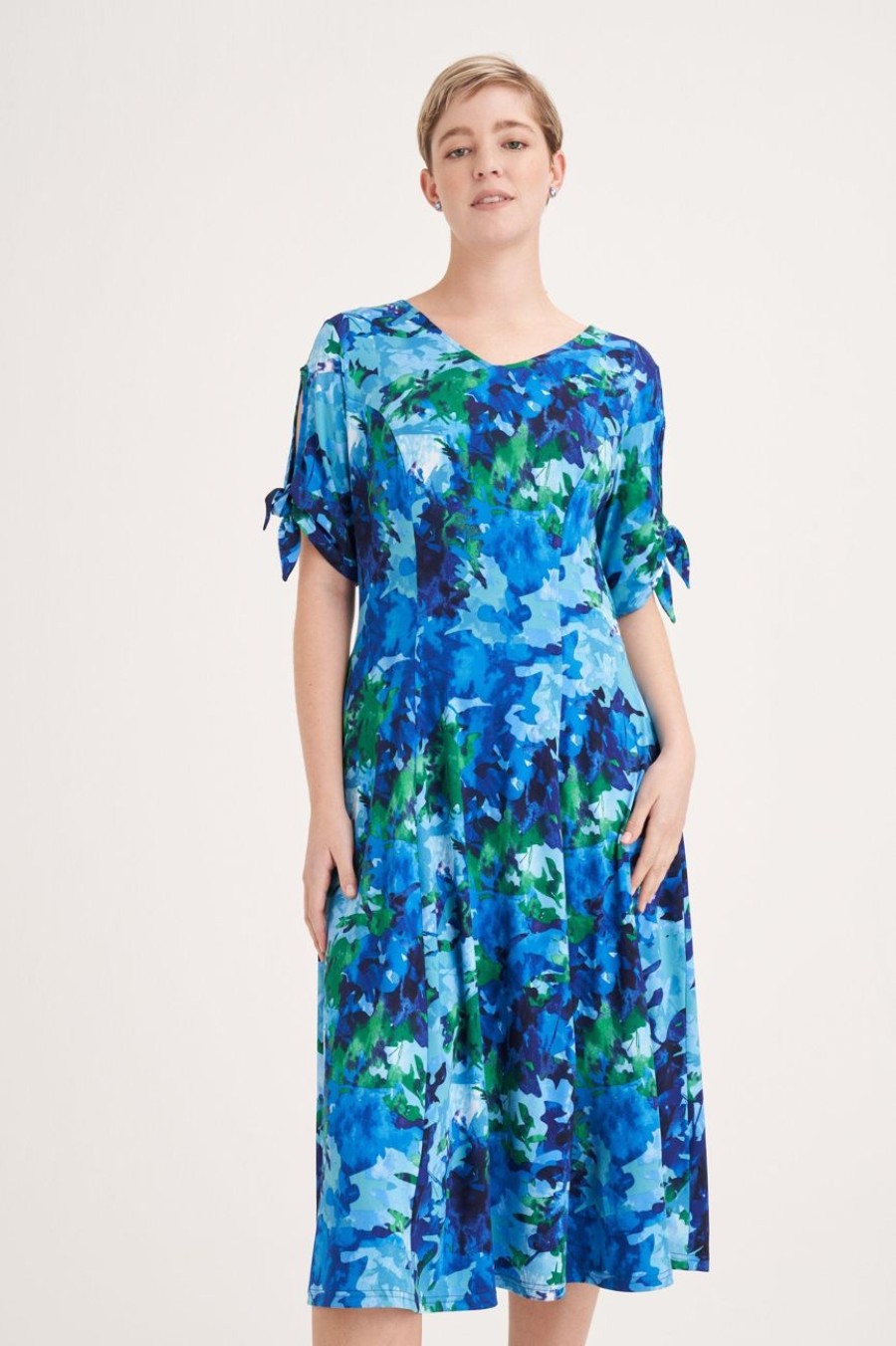 Clothing MILADYS | Abstract Print Fit And Flare Dress Multi