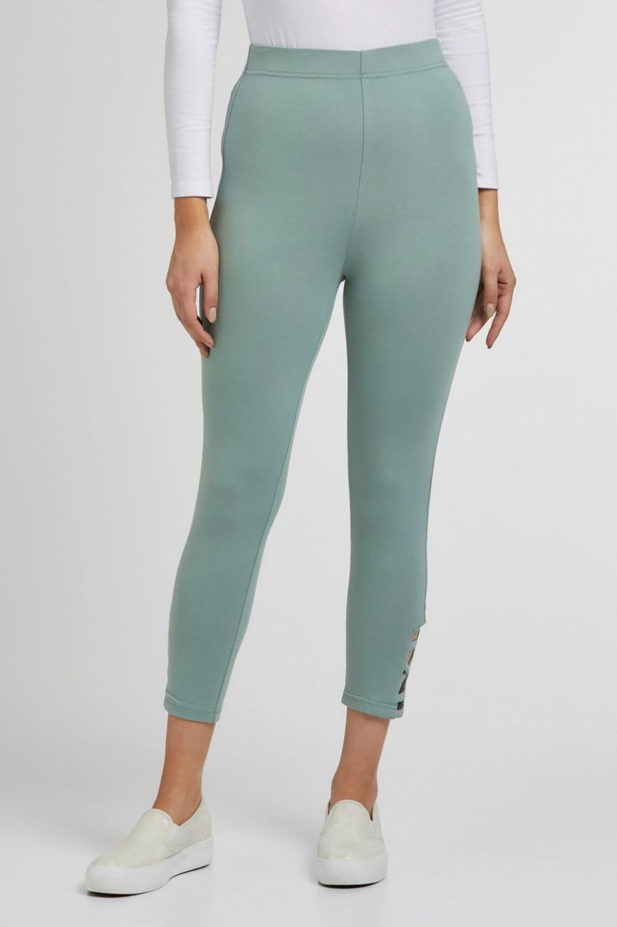 Clothing MILADYS | Cropped Leggings Sage