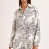 Clothing MILADYS | Floral Print Satin Feel Shirt Multi