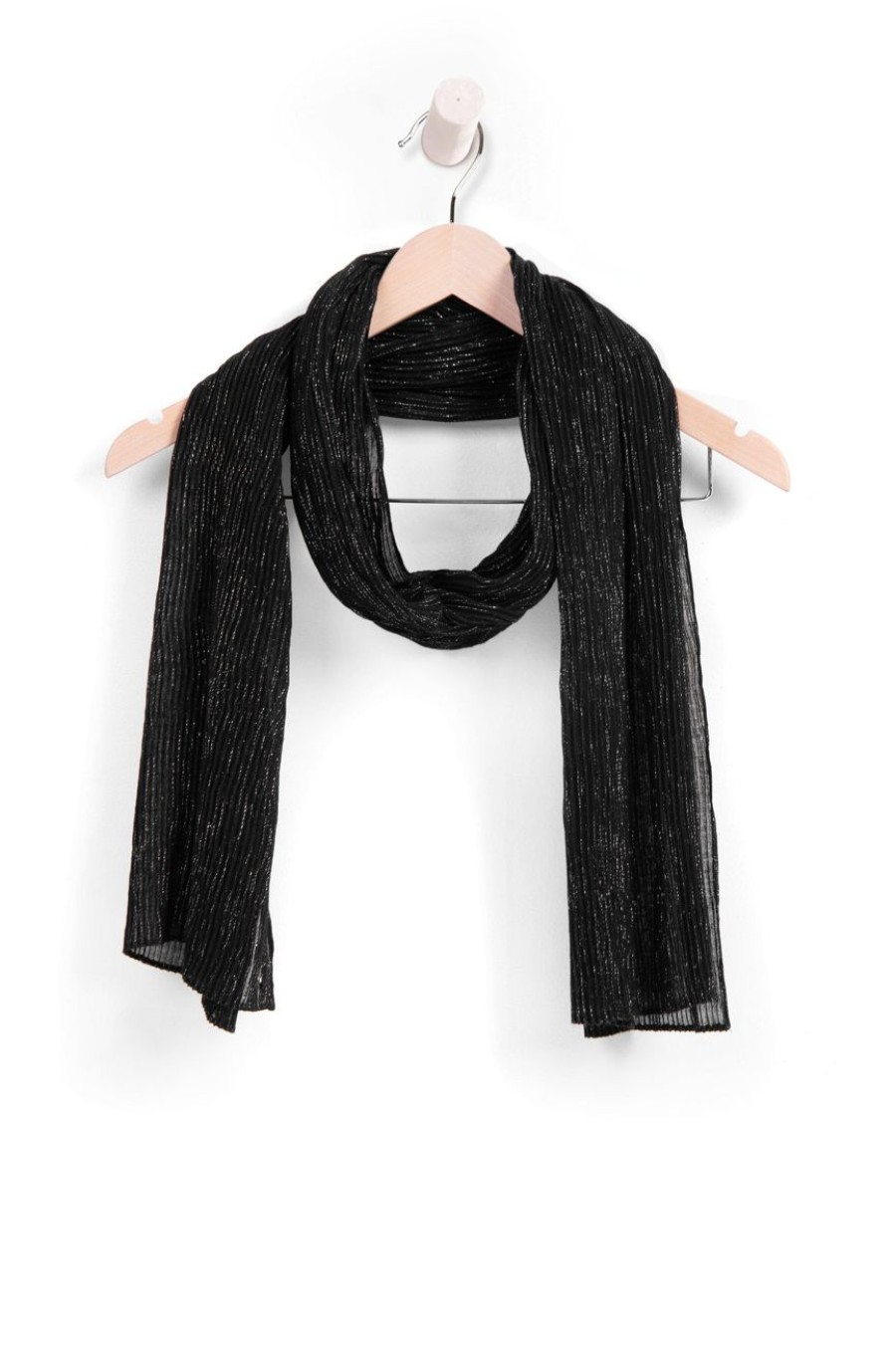 Accessories MILADYS | Lightweight Lurex Scarf Black