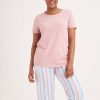 Clothing MILADYS | Stripe Sleep Set Baby Pink