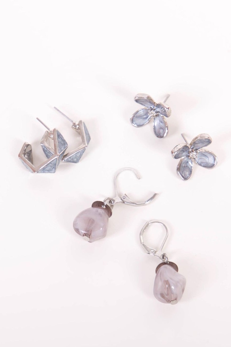 Accessories MILADYS | 3 Pack Earrings Silver