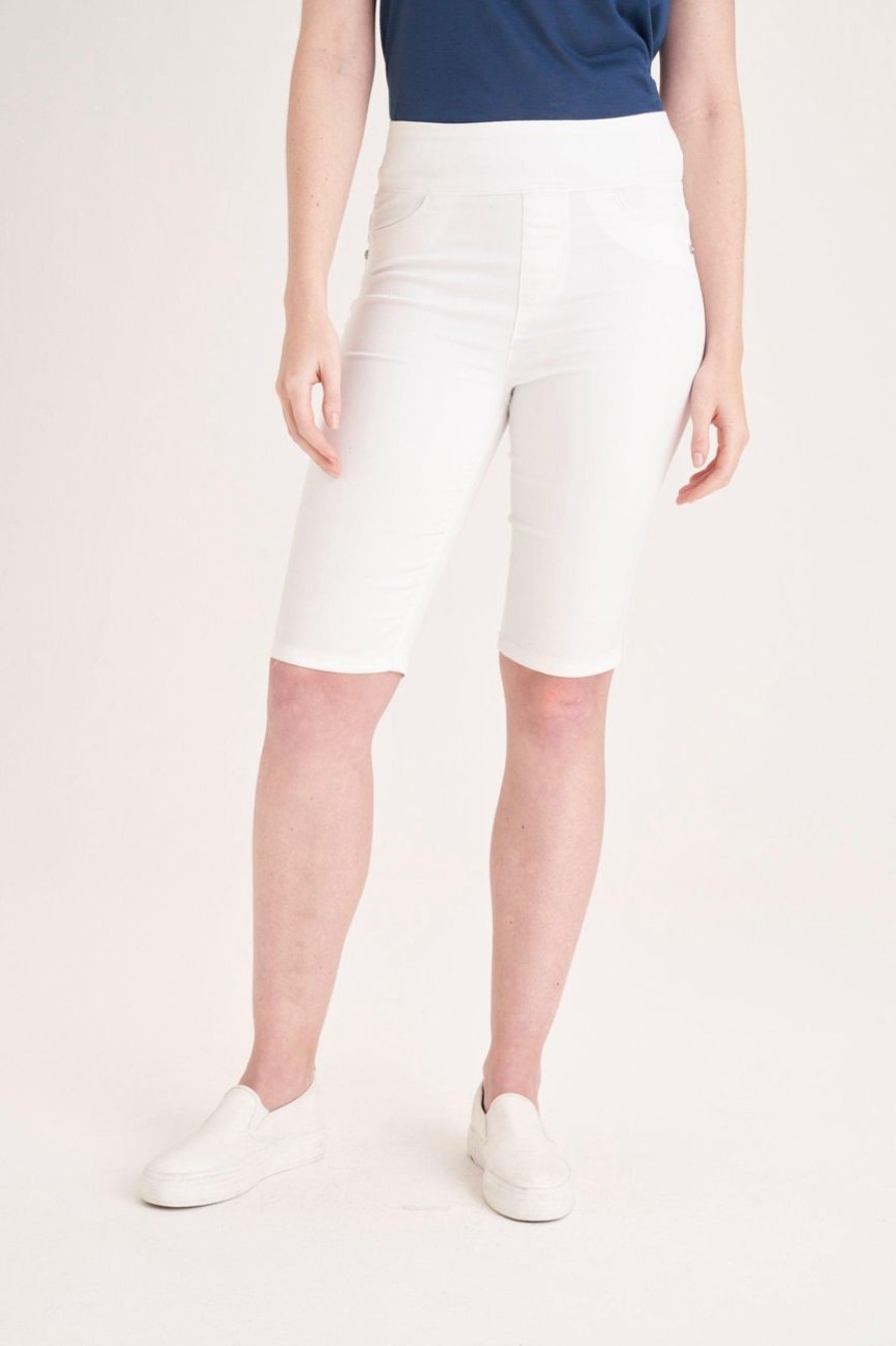 Clothing MILADYS | Twill Jegging Bermuda White