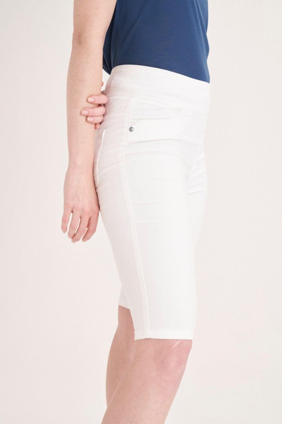 Clothing MILADYS | Twill Jegging Bermuda White