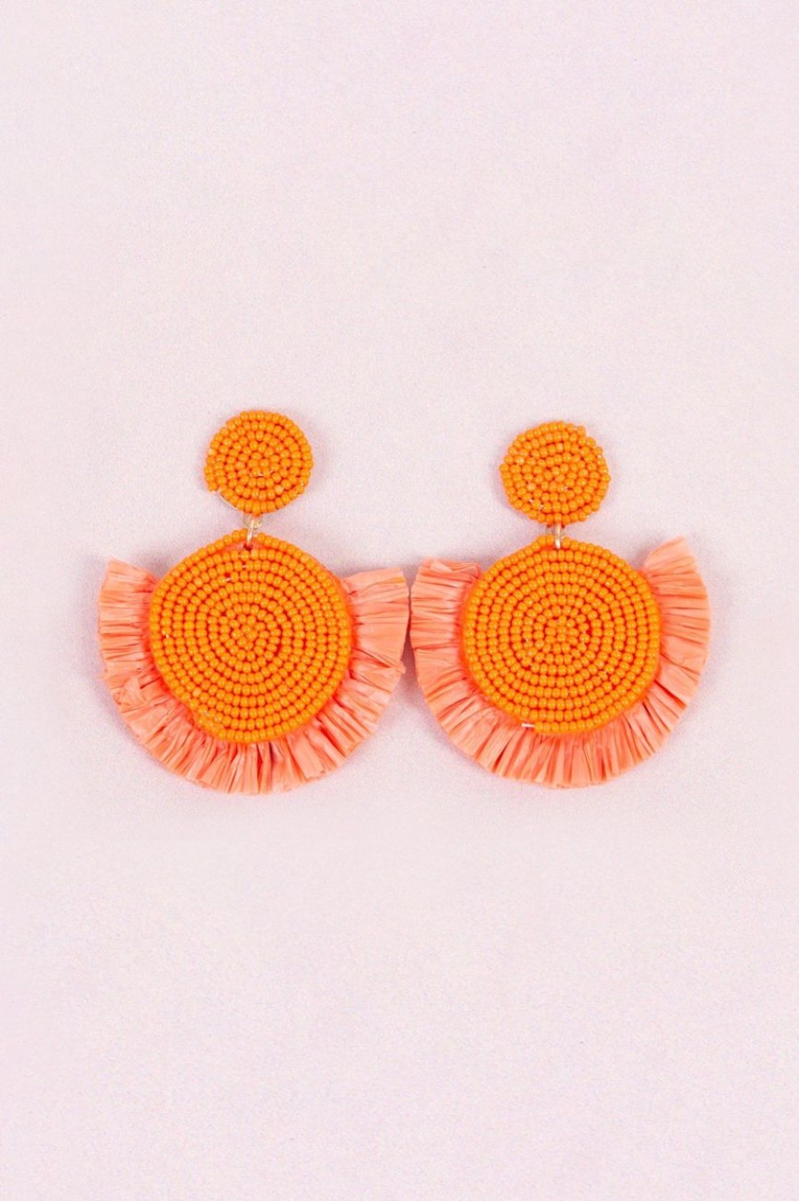 Accessories MILADYS | Fringe Drop Earrings Burnt Orange