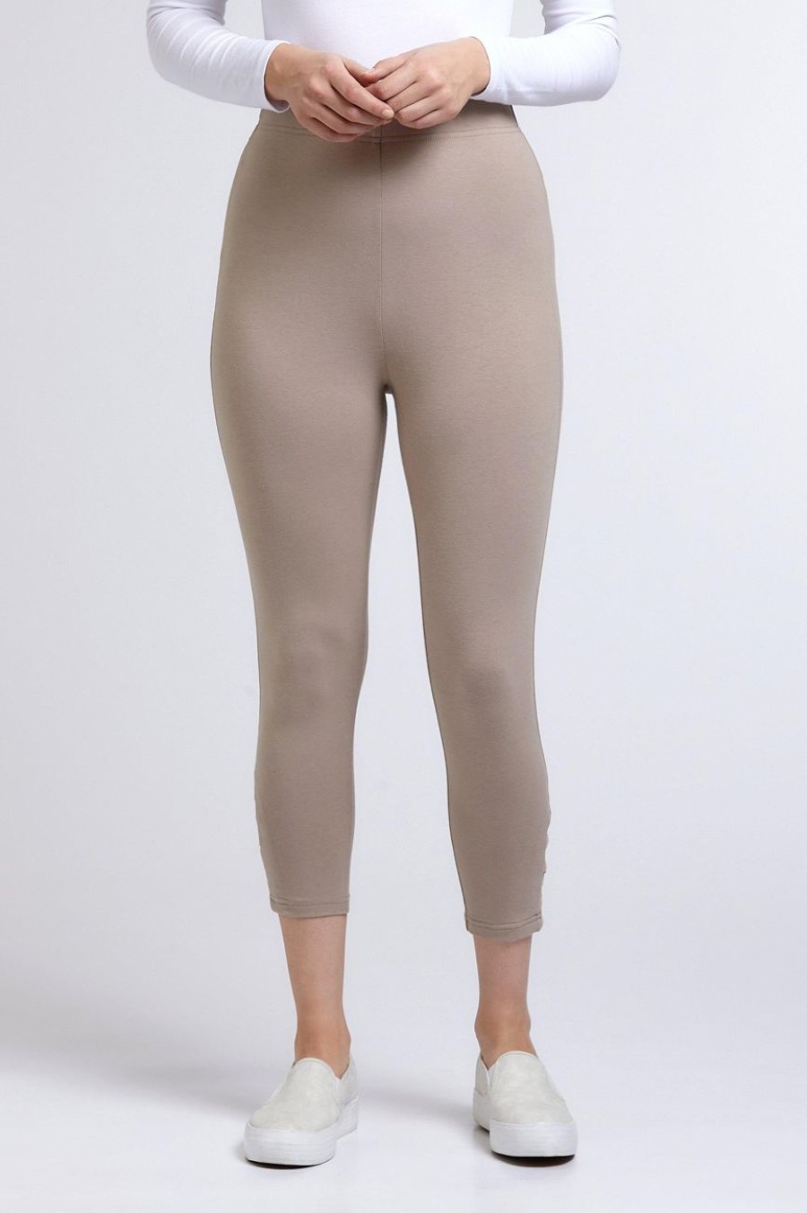 Clothing MILADYS | Cropped Leggings Stone