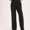 Clothing MILADYS | Wide Leg Pants With Buckle Black