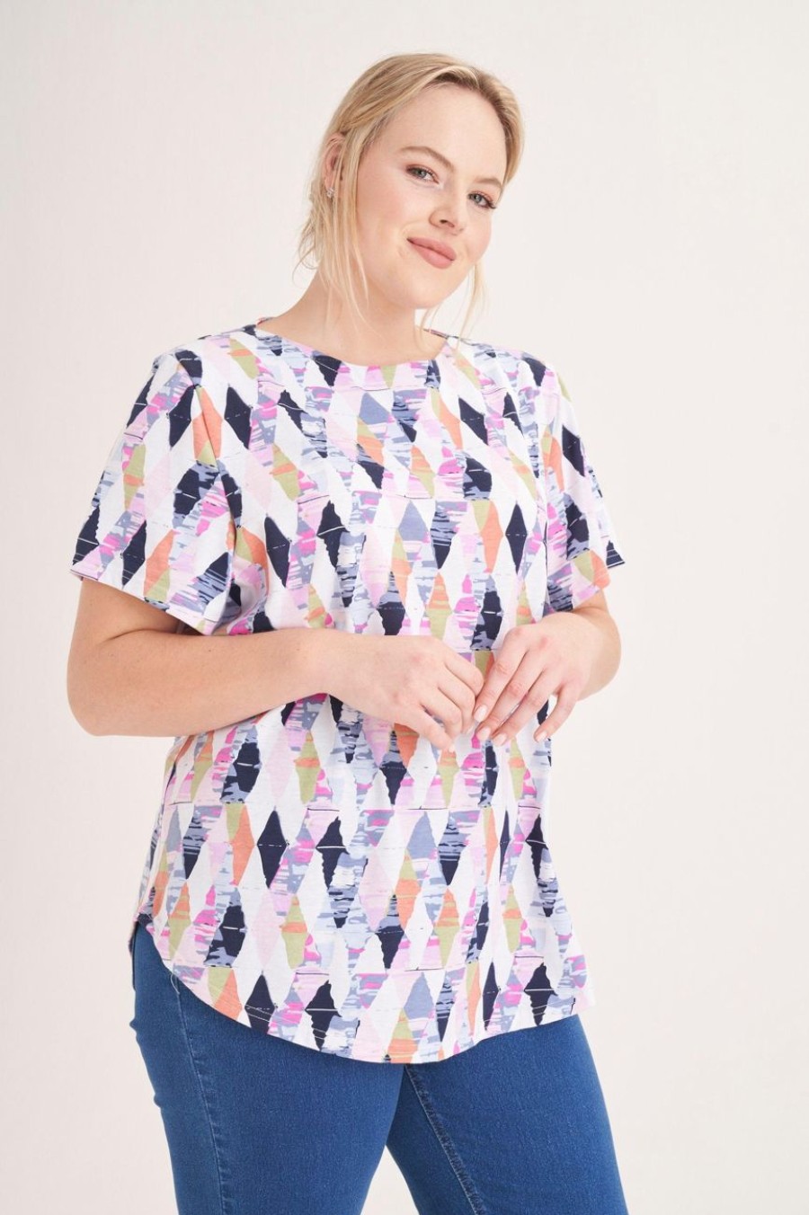 Clothing MILADYS | Geo Printed Tee Multi