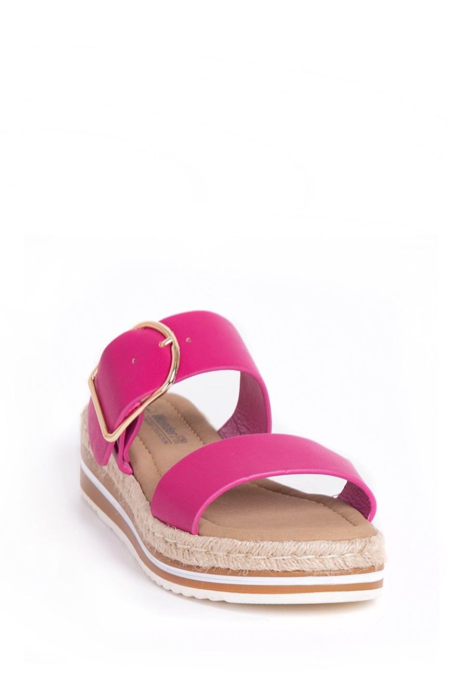 Shoes MILADYS | Slip On Double Strap Mule Pink Cerise