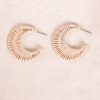 Accessories MILADYS | Woven Hoop Earrings Stone