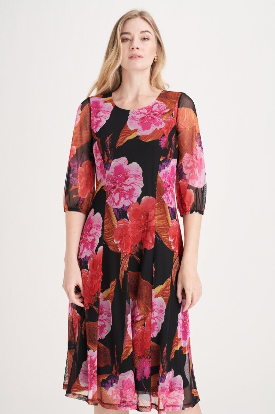 Clothing MILADYS | Floral Mesh Fit And Flare Dress Multi