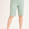 Clothing MILADYS | Twill Jegging Bermuda Sage