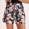 Clothing MILADYS | Floral Print Swim Shorts Black