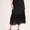 Clothing MILADYS | Chiffon Layered Skirt Black