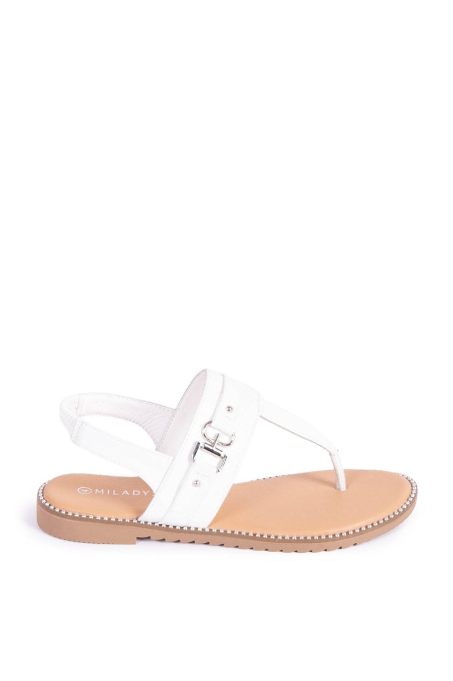 Shoes MILADYS | Thong Sandal White