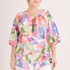 Clothing MILADYS | Floral Casual Peasant Top Multi