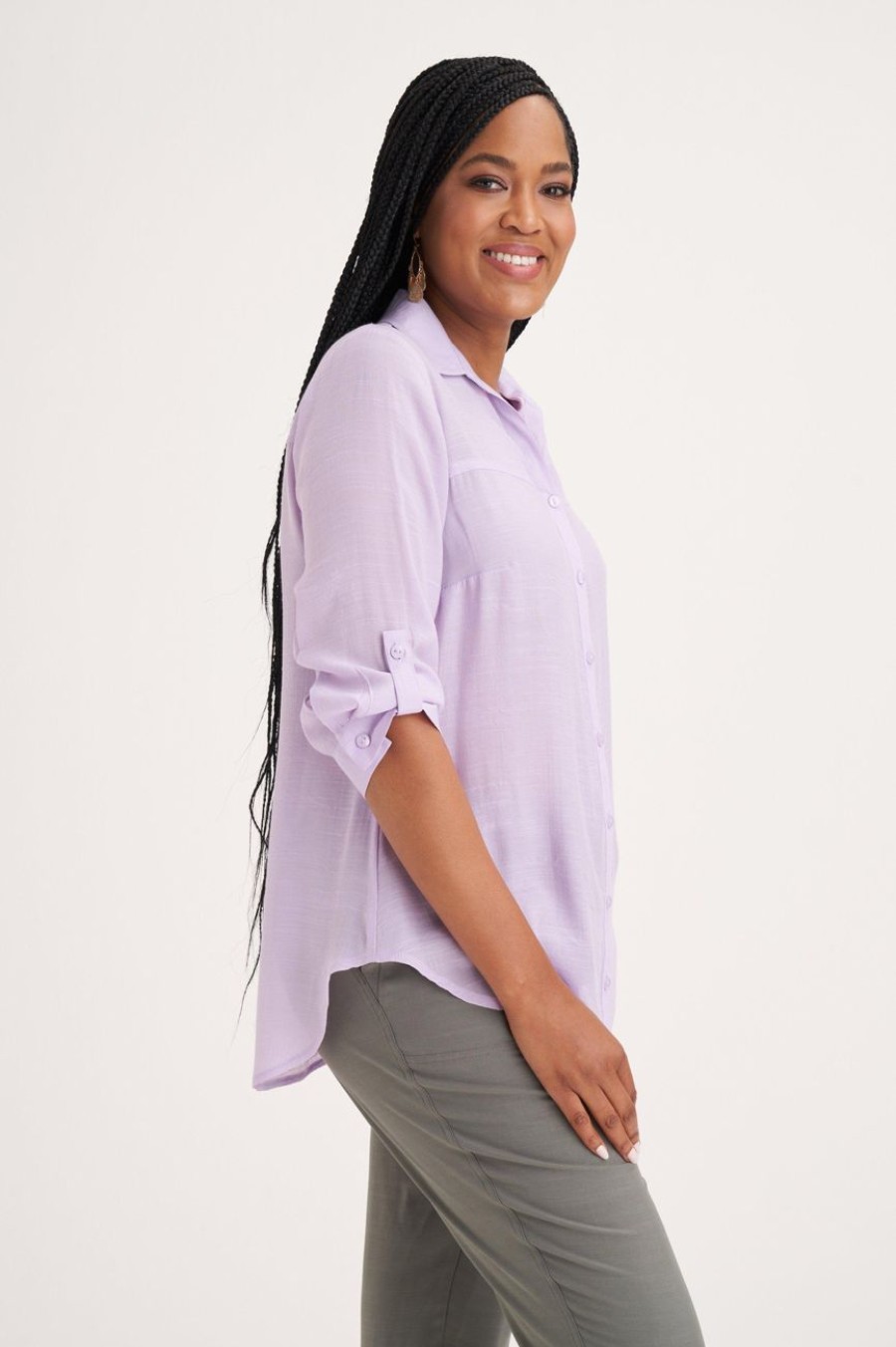 Clothing MILADYS | Regular Fit Shirt Lilac Multi