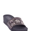 Shoes MILADYS | Embellished Slip On Sandal Black