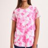 Clothing MILADYS | Tie Dye Print Mesh T-Shirt Baby Pink