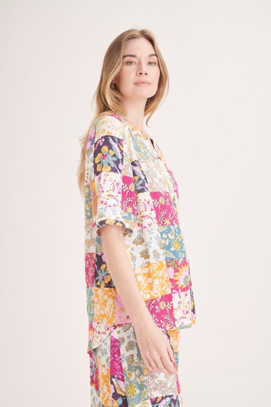 Clothing MILADYS | Patchwork Print Shirt Multi