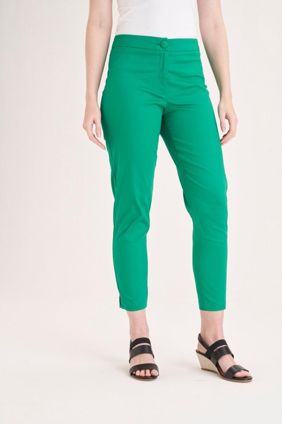 Clothing MILADYS | Ankle Grazer Crops Green Grass Green