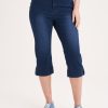 Clothing MILADYS | Straight Leg Denim Crops Ink Baby Blue