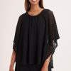 Clothing MILADYS | Lace Batwing Top Black