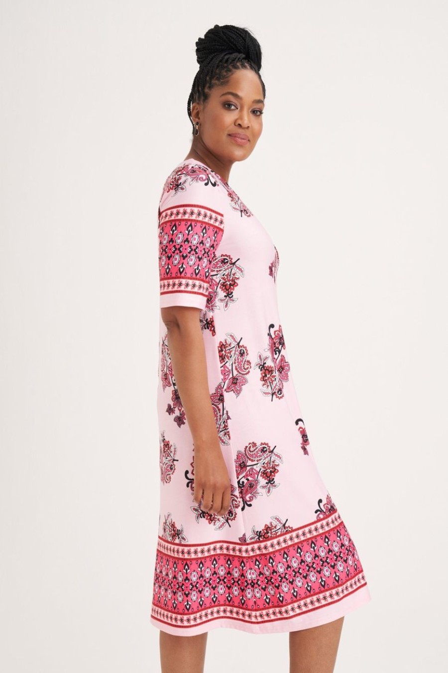 Clothing MILADYS | Paisley Print A-Line Shift Dress Multi