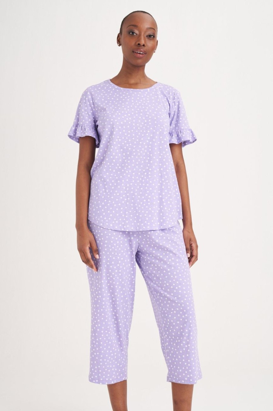 Clothing MILADYS | Polka Dot Sleep Set Lavender