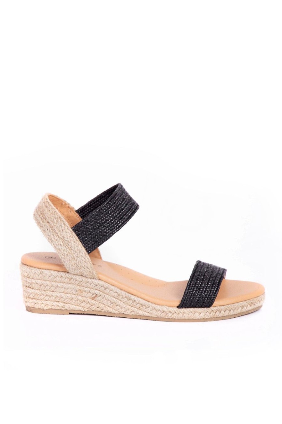 Shoes MILADYS | Espadrille Wedge Shoes Black