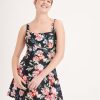 Clothing MILADYS | Wonderfit Floral Swimdress Black