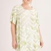 Clothing MILADYS | Printed Layered Tunic Lime