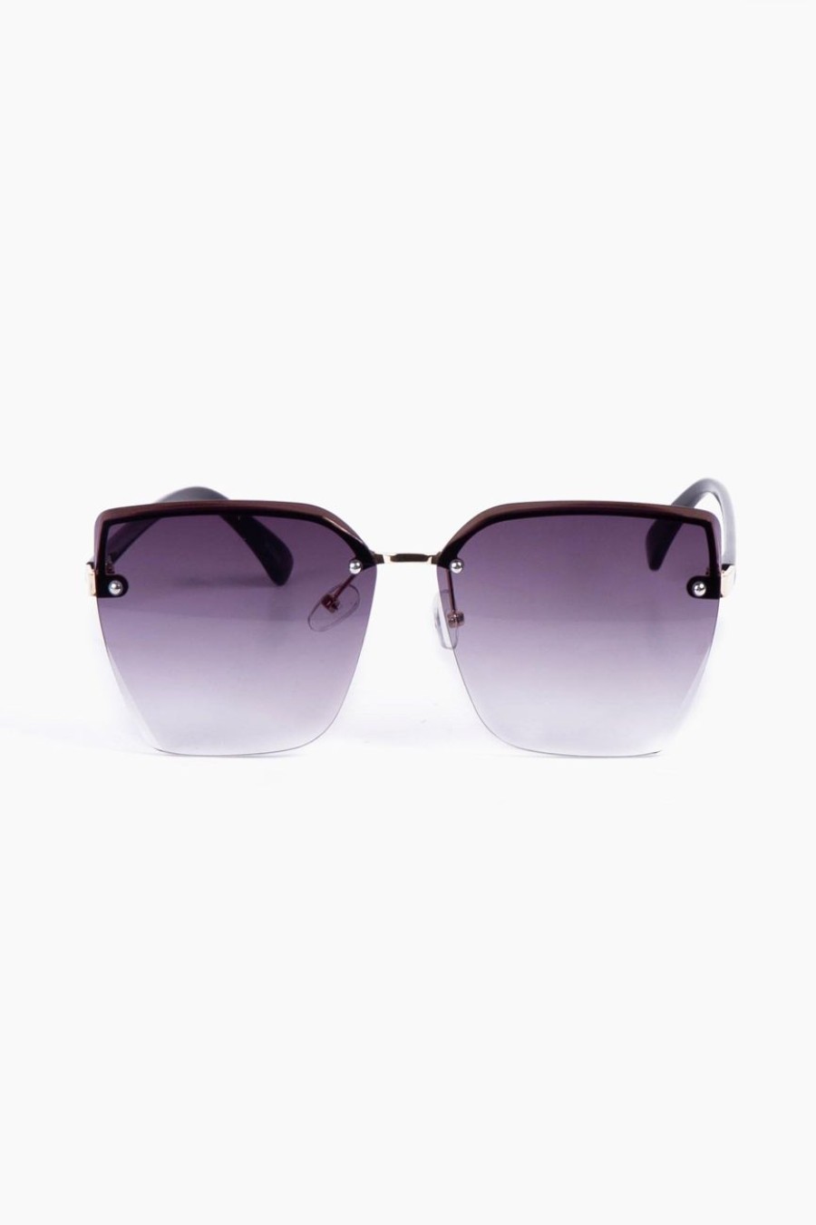 Accessories MILADYS | Square Frameless Sunnies Black