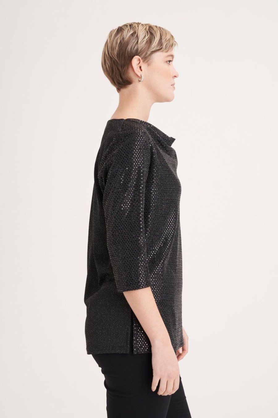 Clothing MILADYS | Sequins Top Black