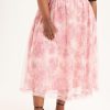 Clothing MILADYS | Tulle Overlay Floral Skirt Multi