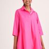 Clothing MILADYS | Cotton Tunic Bright Pink Cerise