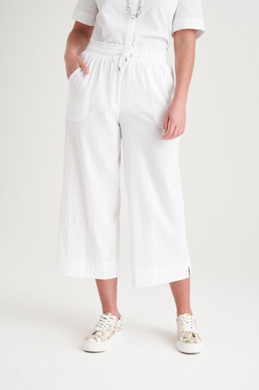 Clothing MILADYS | Crinkle Crops White