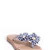 Shoes MILADYS | Flower Thong Sandals Airforce Blue