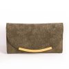 Accessories MILADYS | Embossed Trifold Purse Fatigue