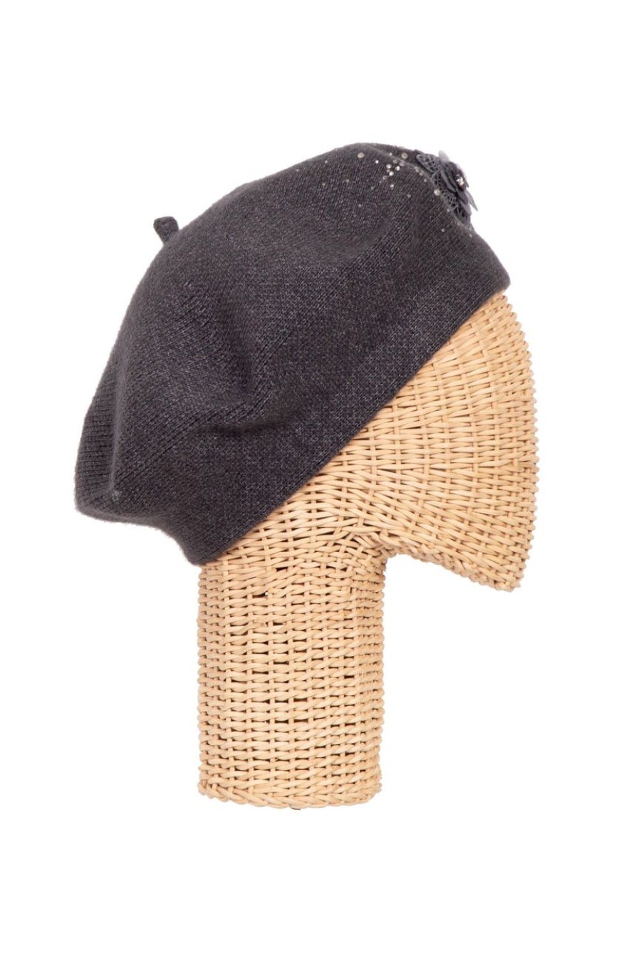 Accessories MILADYS | Beret With Applique Detail Medium Grey