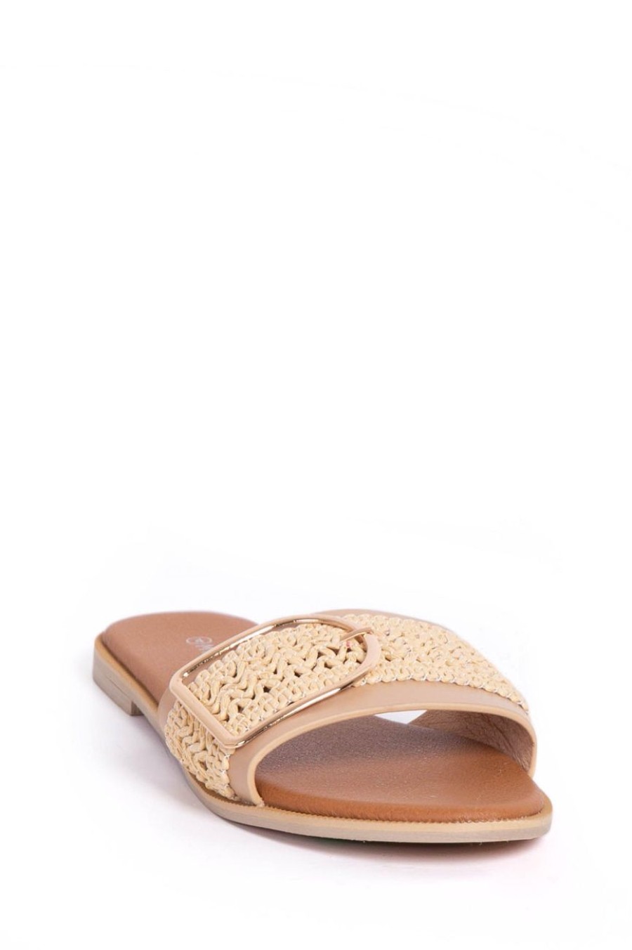 Shoes MILADYS | Single Strap Slip On Sandal Stone