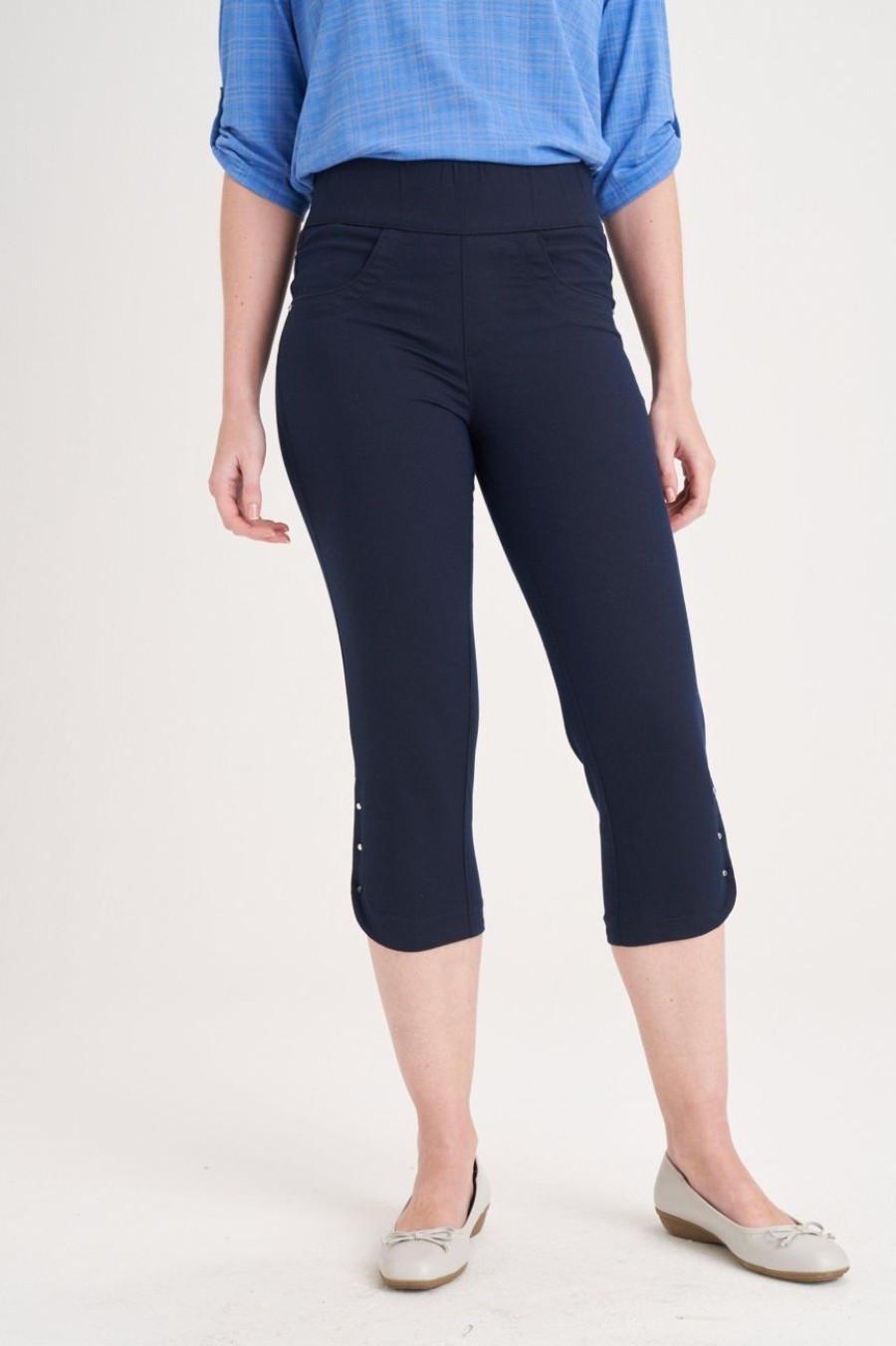 Clothing MILADYS | Pull On Jeggings Crop Navy