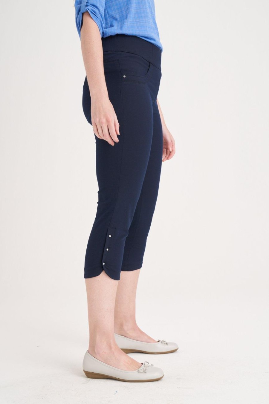 Clothing MILADYS | Pull On Jeggings Crop Navy