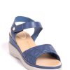 Shoes MILADYS | Quilt Ankle Strap Wedge - Bata Comfit Baby Blue