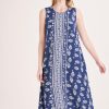 Clothing MILADYS | Floral Print A-Line Dress Navy