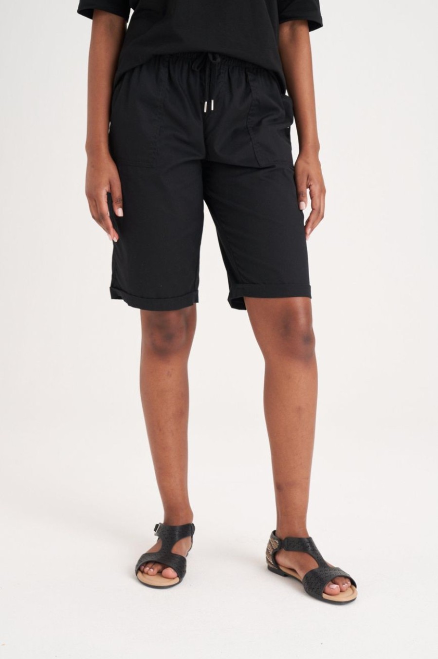 Clothing MILADYS | Cracker Cotton Bermuda Shorts Black